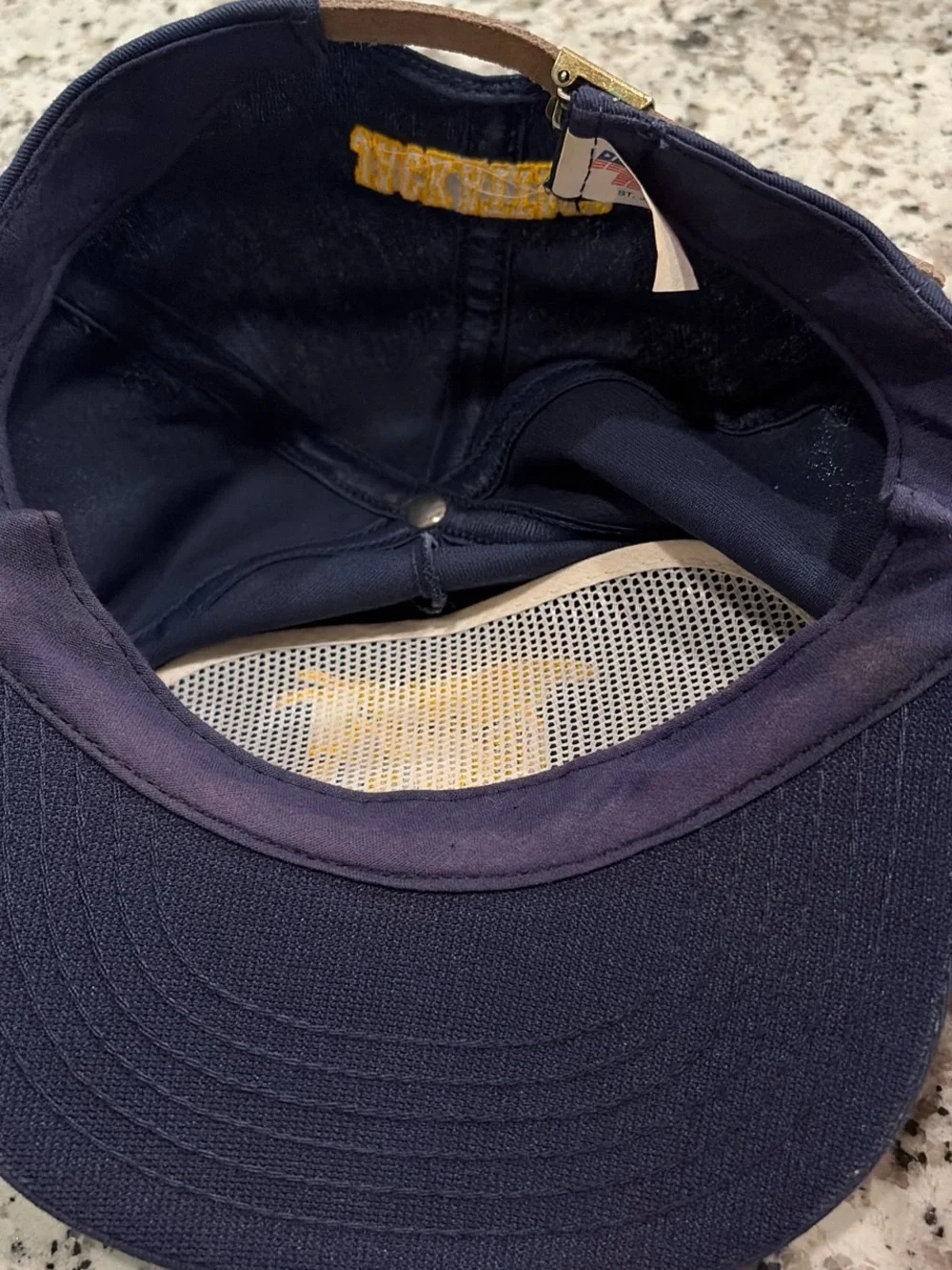 Vintage Navy and Gold Yellow-Jacket Rope-Accent Men's Cap (Georgia Tech?)